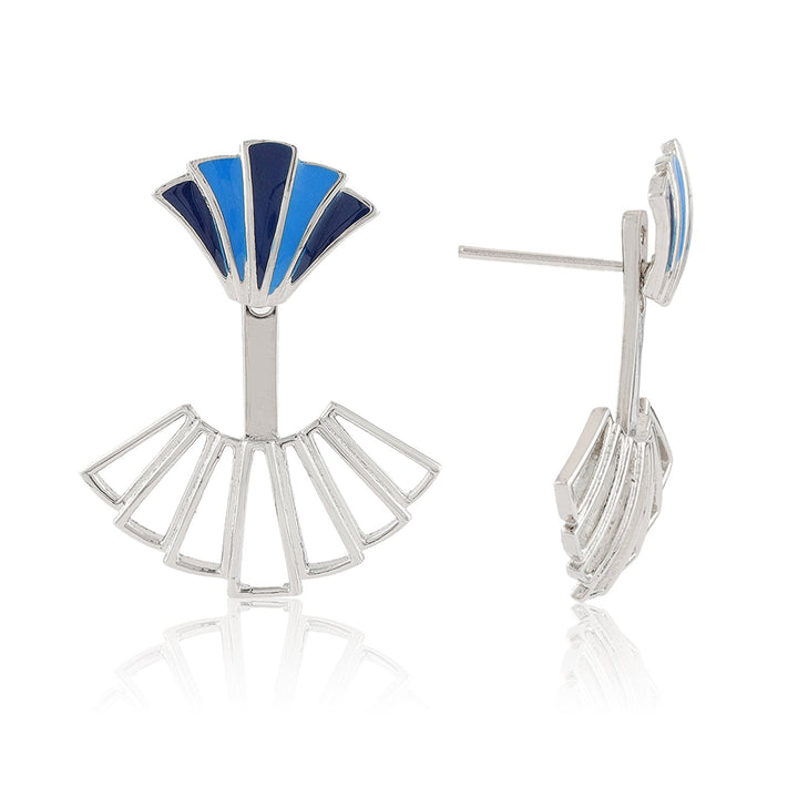 Fractals In Nature Fracta Recura Front And Back Earrings | SHOBITAM