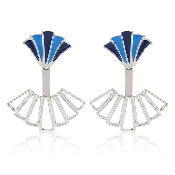 Fractals In Nature Fracta Recura Front And Back Earrings | SHOBITAM