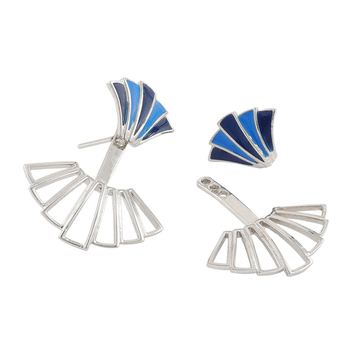 Fractals In Nature Fracta Recura Front And Back Earrings | SHOBITAM