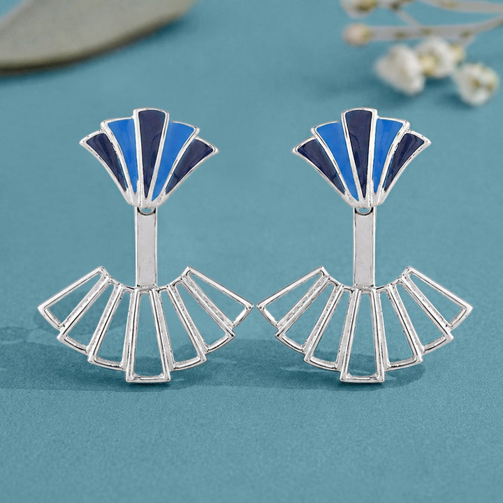Fractals In Nature Fracta Recura Front And Back Earrings | SHOBITAM