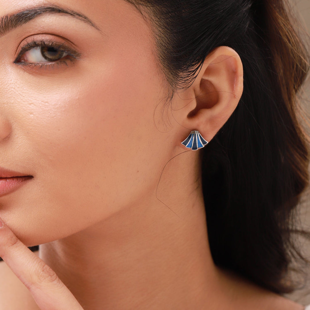 Fractals In Nature Fracta Recura Front And Back Earrings | SHOBITAM