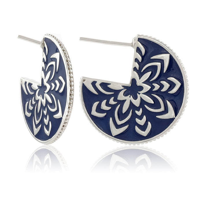 Fractals In Nature Algorithm Hoop Earrings | SHOBITAM