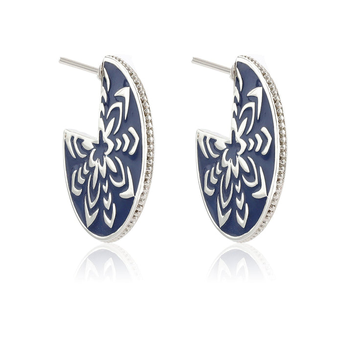Fractals In Nature Algorithm Hoop Earrings | SHOBITAM