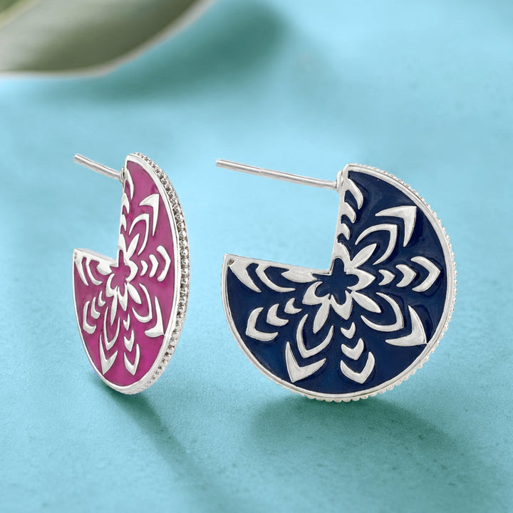Fractals In Nature Algorithm Hoop Earrings | SHOBITAM