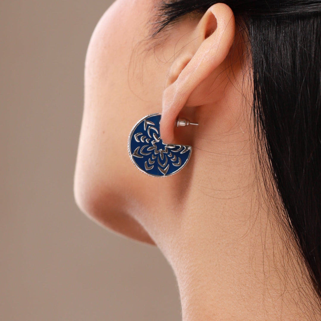 Fractals In Nature Algorithm Hoop Earrings | SHOBITAM