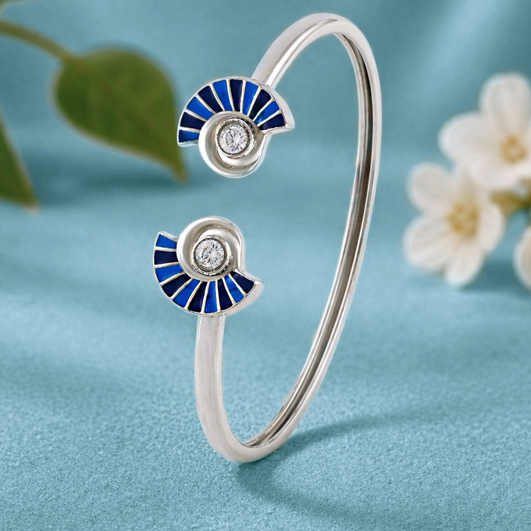 Fractals In Nature Fracta Swirl Bangle Bracelet | SHOBITAM