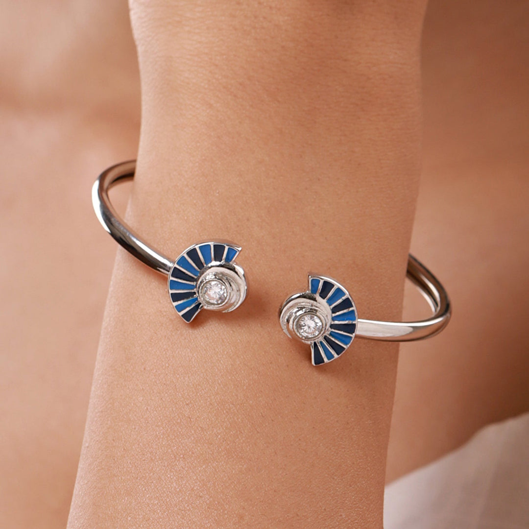 Fractals In Nature Fracta Swirl Bangle Bracelet | SHOBITAM