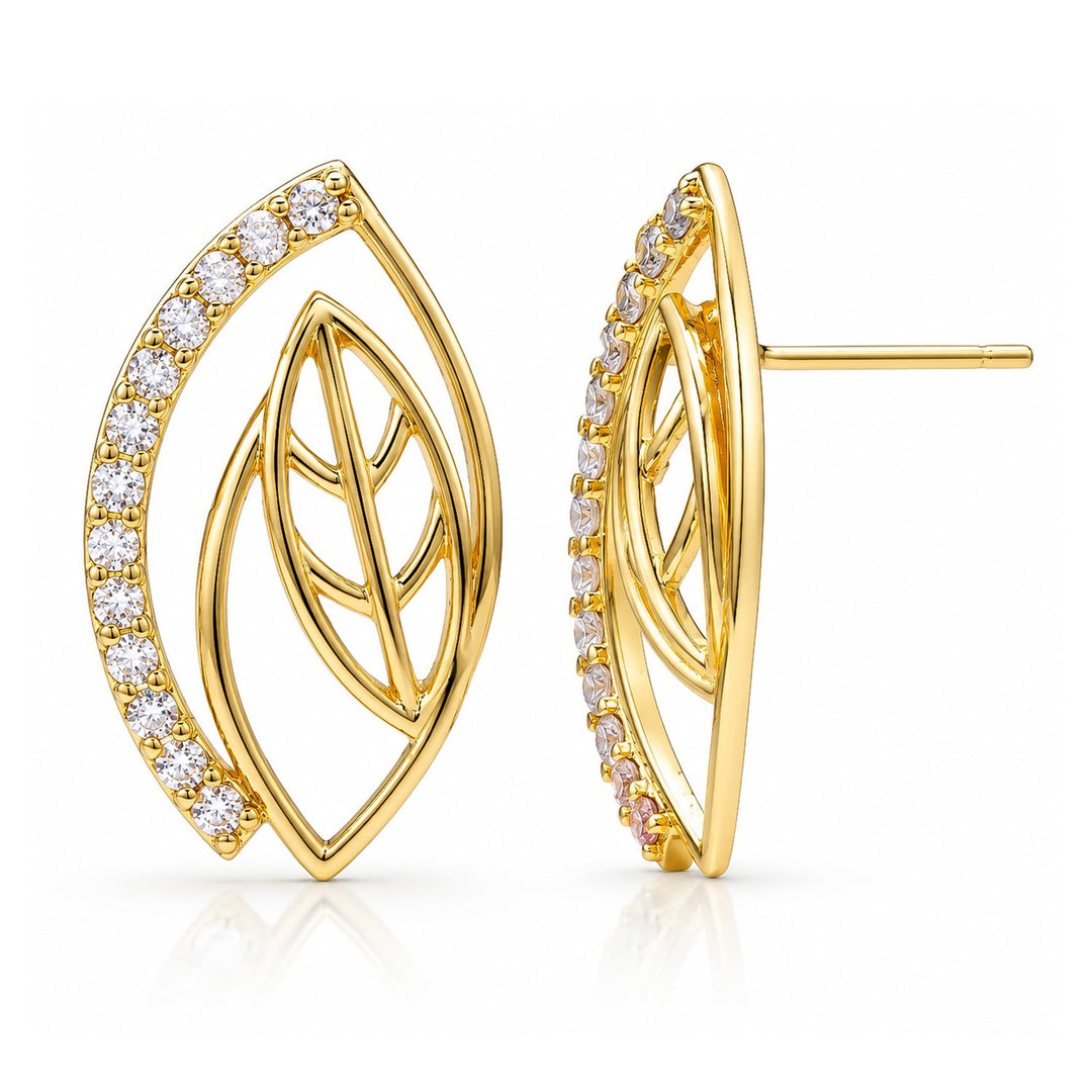 Leafy Affair Folira Grace Stud Earrings  | SHOBITAM