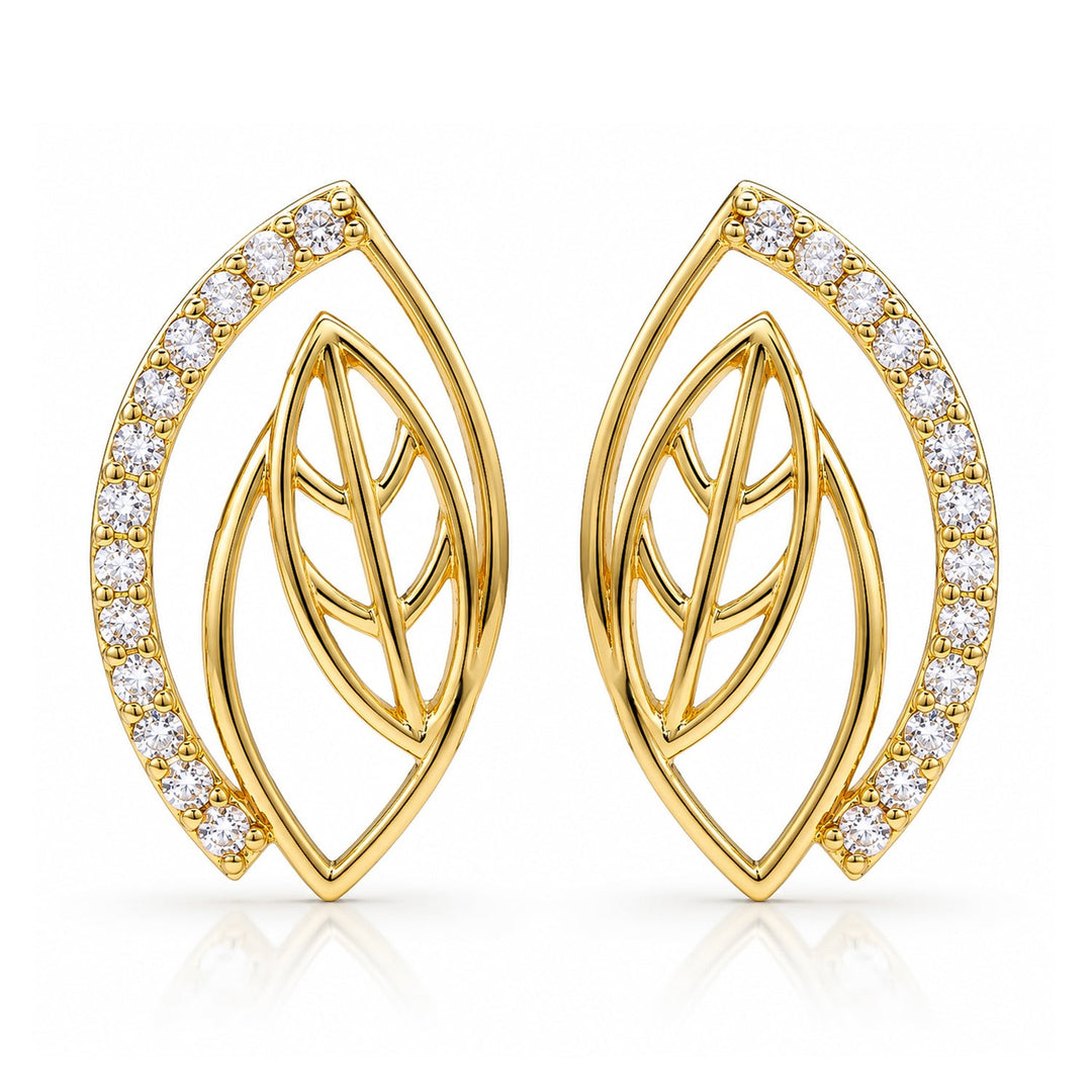 Leafy Affair Folira Grace Stud Earrings  | SHOBITAM