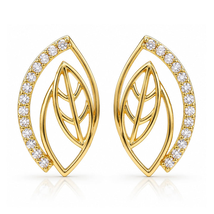Leafy Affair Folira Grace Stud Earrings  | SHOBITAM