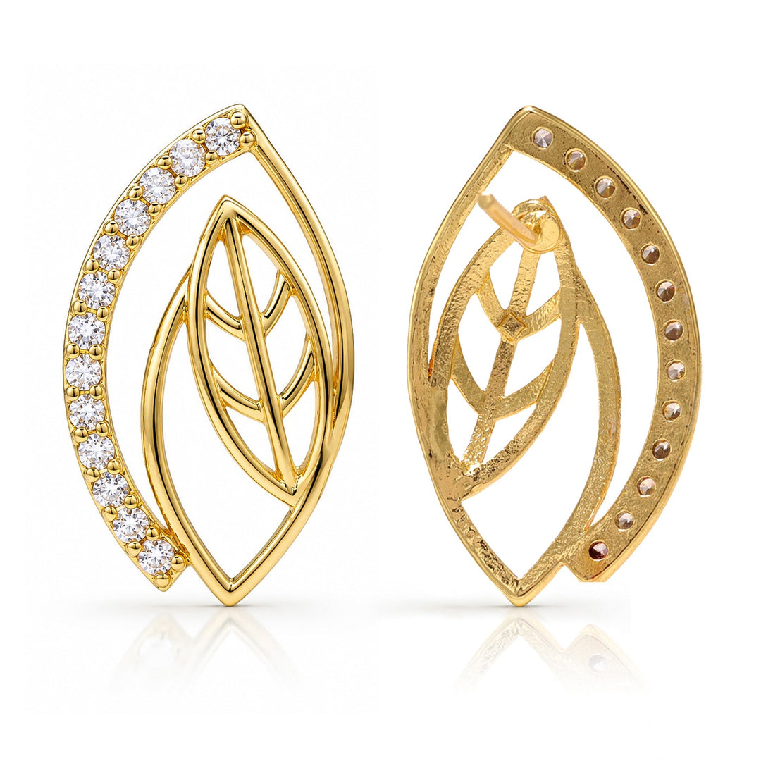 Leafy Affair Folira Grace Stud Earrings  | SHOBITAM