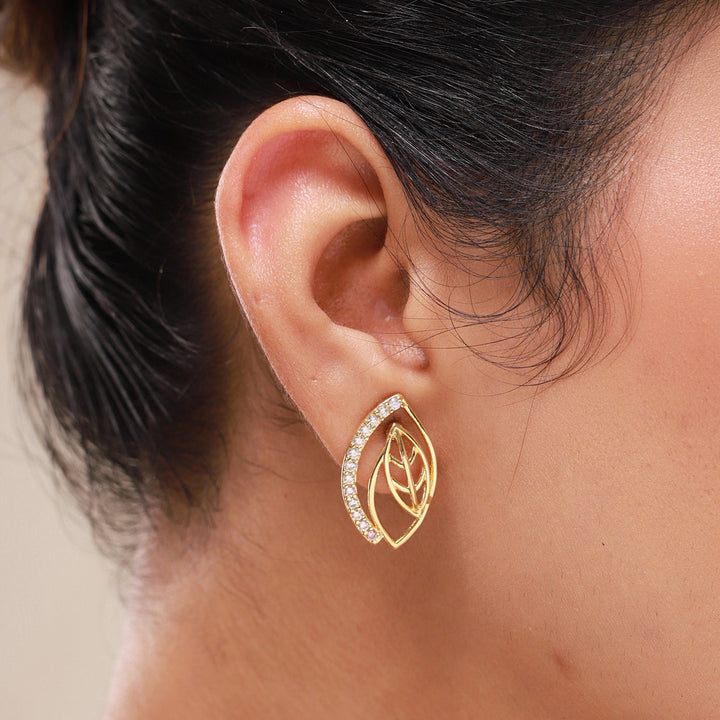 Leafy Affair Folira Grace Stud Earrings  | SHOBITAM