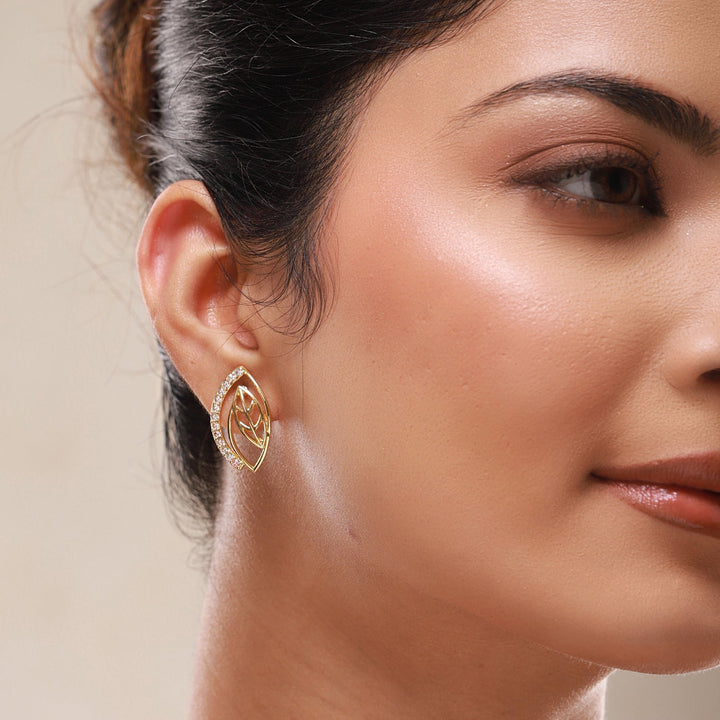 Leafy Affair Folira Grace Stud Earrings  | SHOBITAM