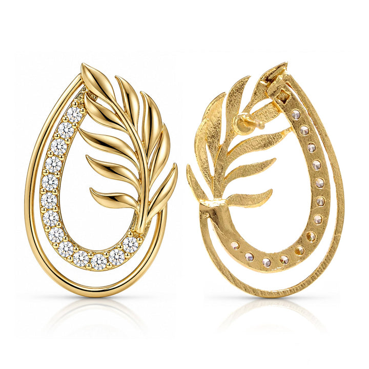 Leafy Affair Florielle Gleam Stud Earrings  | SHOBITAM