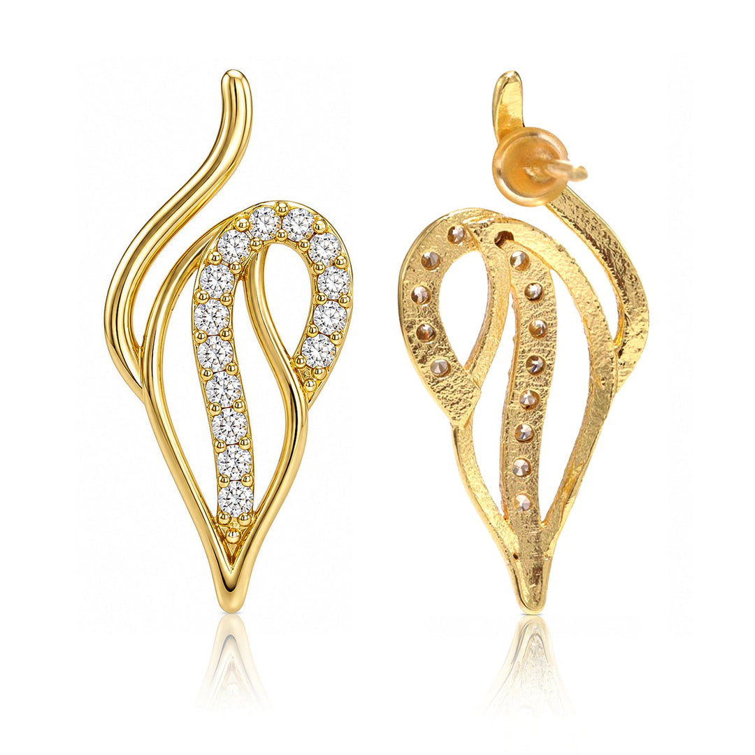 Leafy Affair Elora Curve Stud Earrings  | SHOBITAM