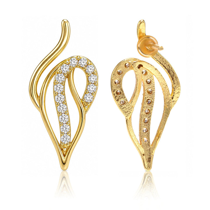 Leafy Affair Elora Curve Stud Earrings  | SHOBITAM