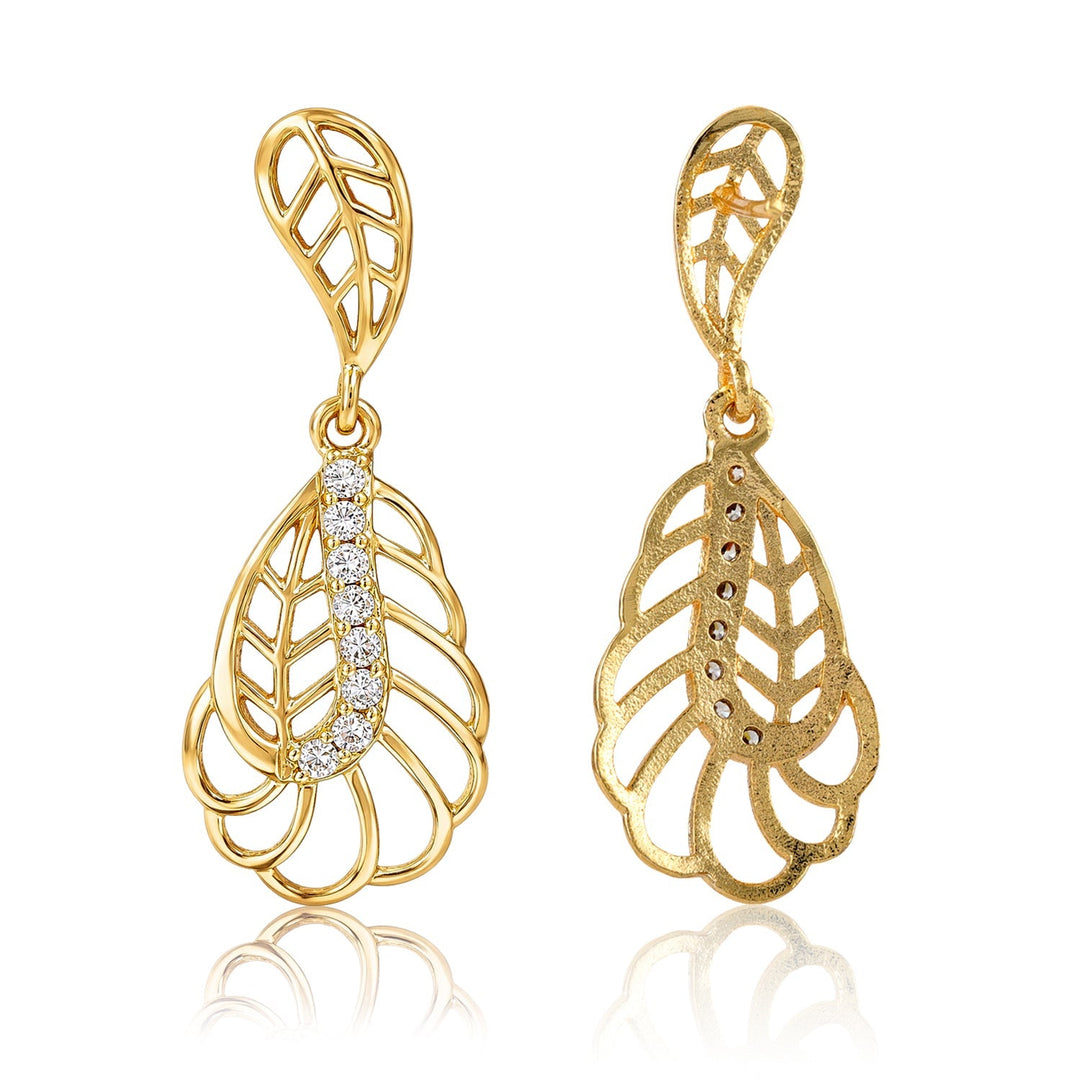Leafy Affair Virelle Flow Dangle Earrings  | SHOBITAM