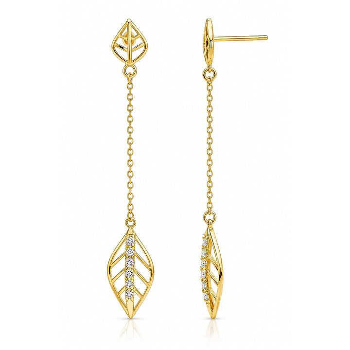 Leafy Affair Sylora Drop Dangle Earrings  | SHOBITAM