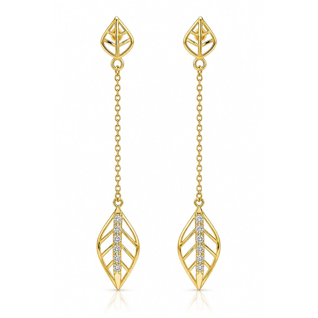 Leafy Affair Sylora Drop Dangle Earrings  | SHOBITAM