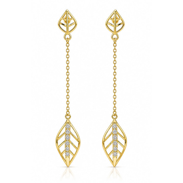 Leafy Affair Sylora Drop Dangle Earrings  | SHOBITAM