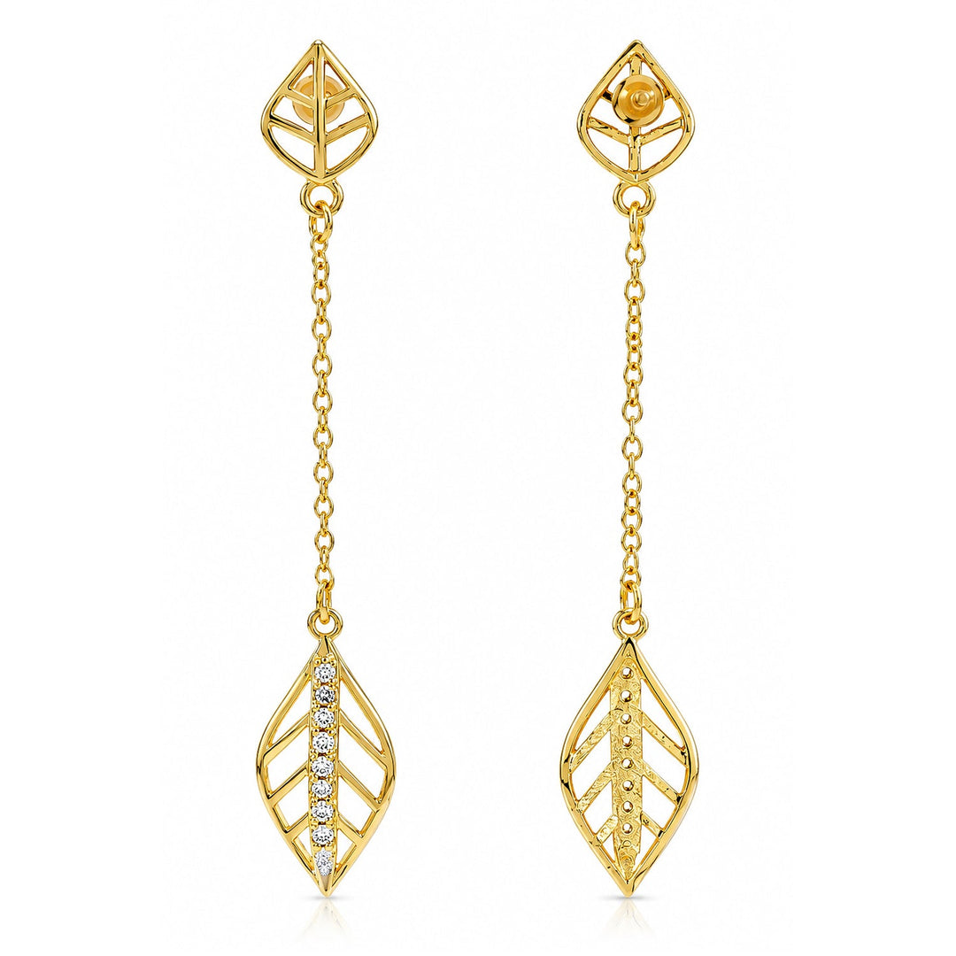 Leafy Affair Sylora Drop Dangle Earrings  | SHOBITAM