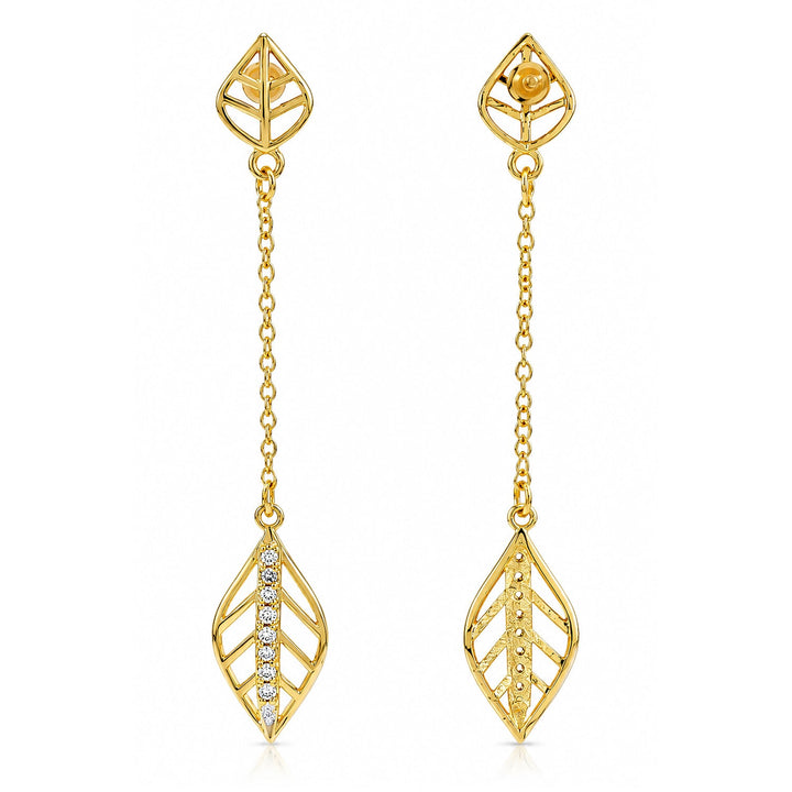 Leafy Affair Sylora Drop Dangle Earrings  | SHOBITAM