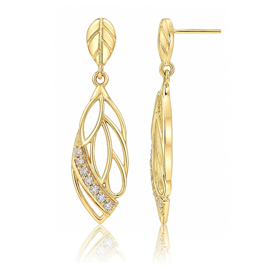 Leafy Affair Verdora Twist Dangle Earrings  | SHOBITAM