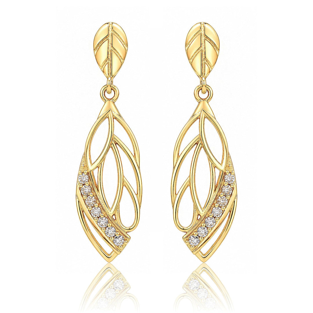 Leafy Affair Verdora Twist Dangle Earrings  | SHOBITAM