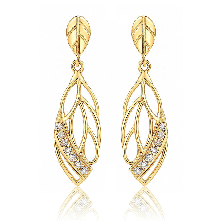 Leafy Affair Verdora Twist Dangle Earrings  | SHOBITAM