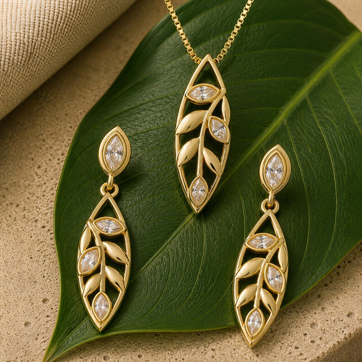 Leafy Affair Komisse Pendant Set | SHOBITAM
