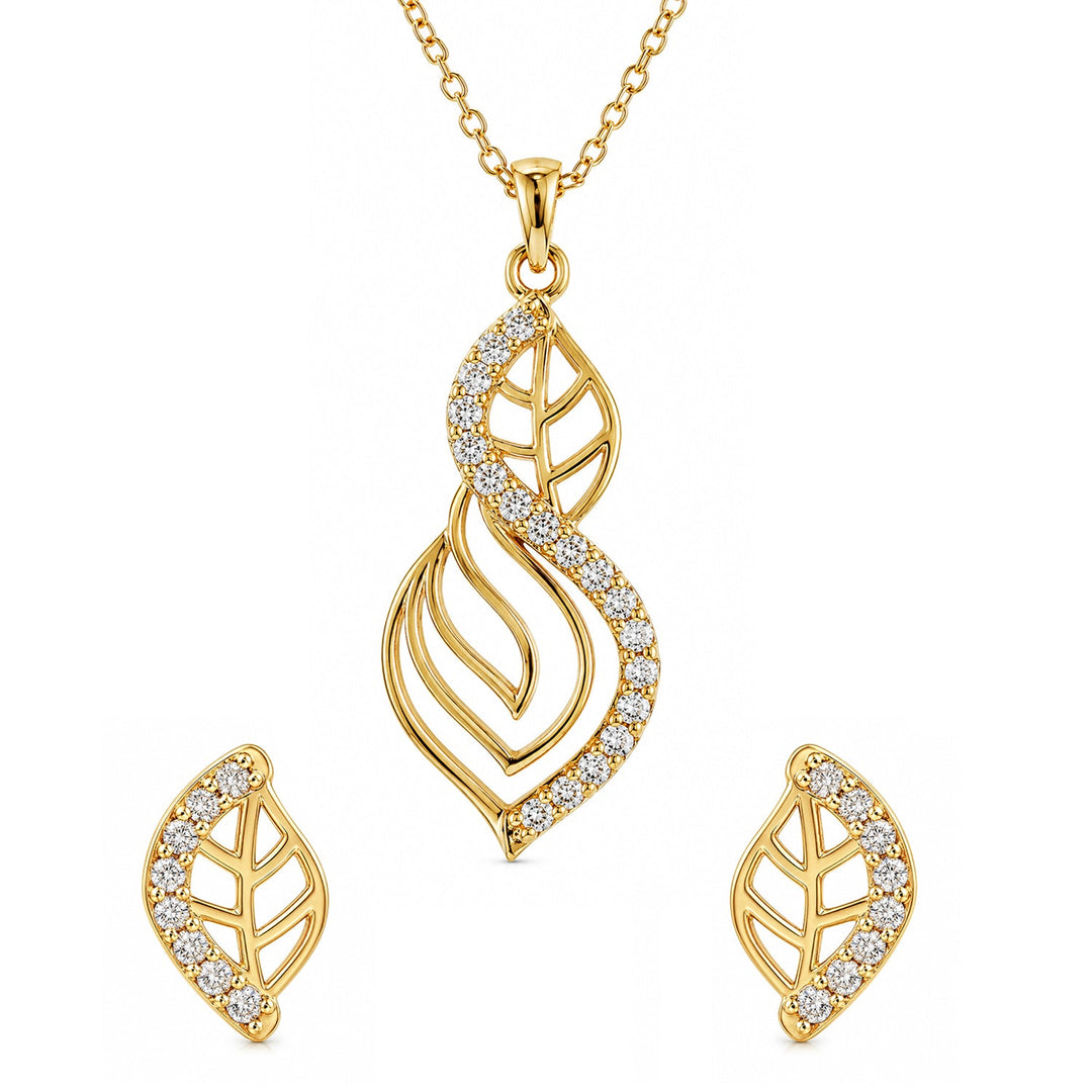 Leafy Affair Tarusa Pendant Set | SHOBITAM