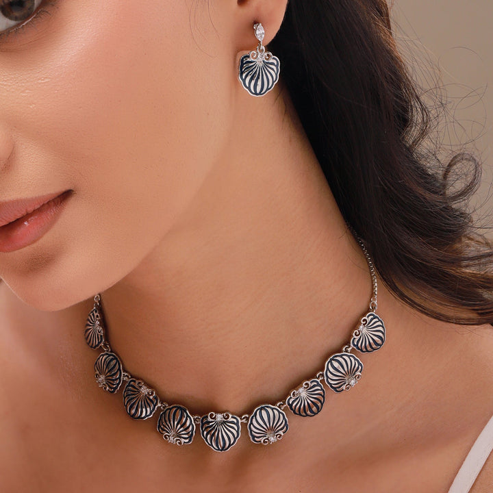 Fractals In Nature Astral Symmetry Necklace Set | SHOBITAM