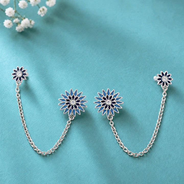 Fractals In Nature Bloom Itera Cuff Earrings | SHOBITAM