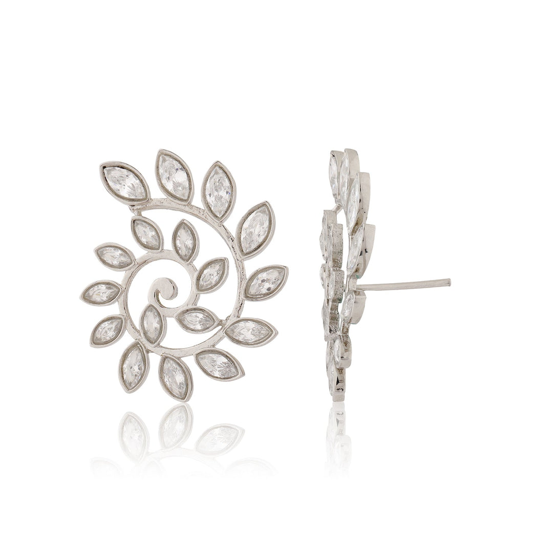Fractals In Nature Spiral Bloom Earrings | SHOBITAM