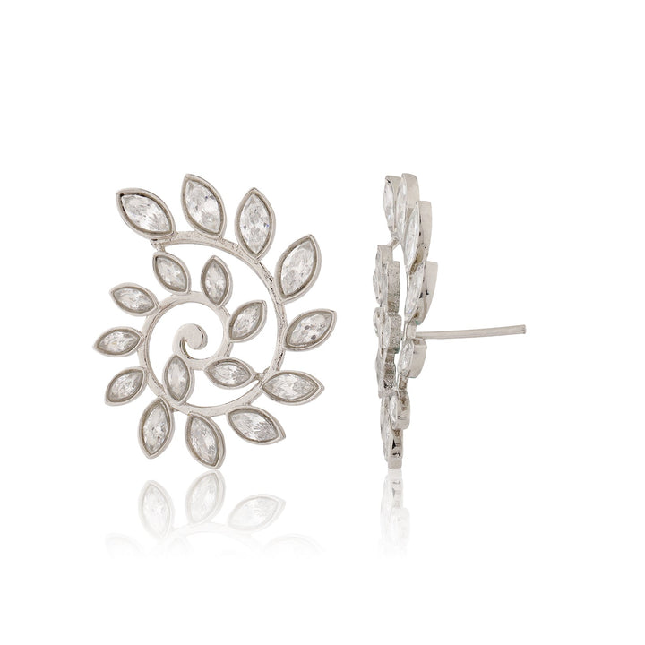 Fractals In Nature Spiral Bloom Earrings | SHOBITAM