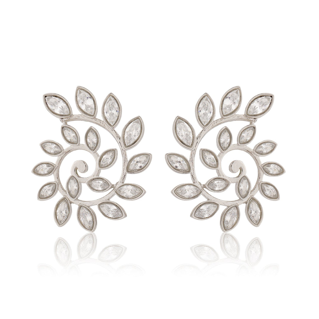 Fractals In Nature Spiral Bloom Earrings | SHOBITAM