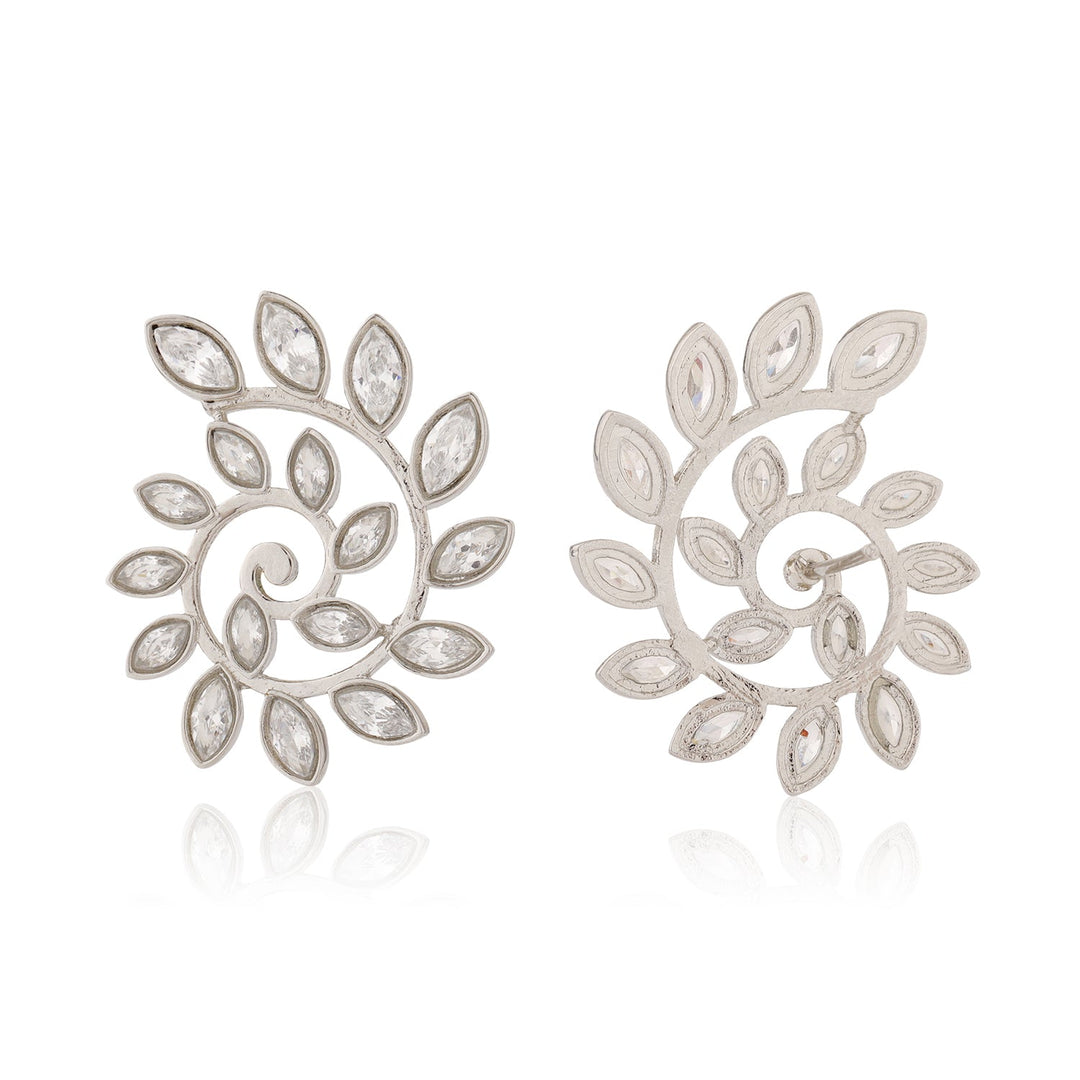 Fractals In Nature Spiral Bloom Earrings | SHOBITAM