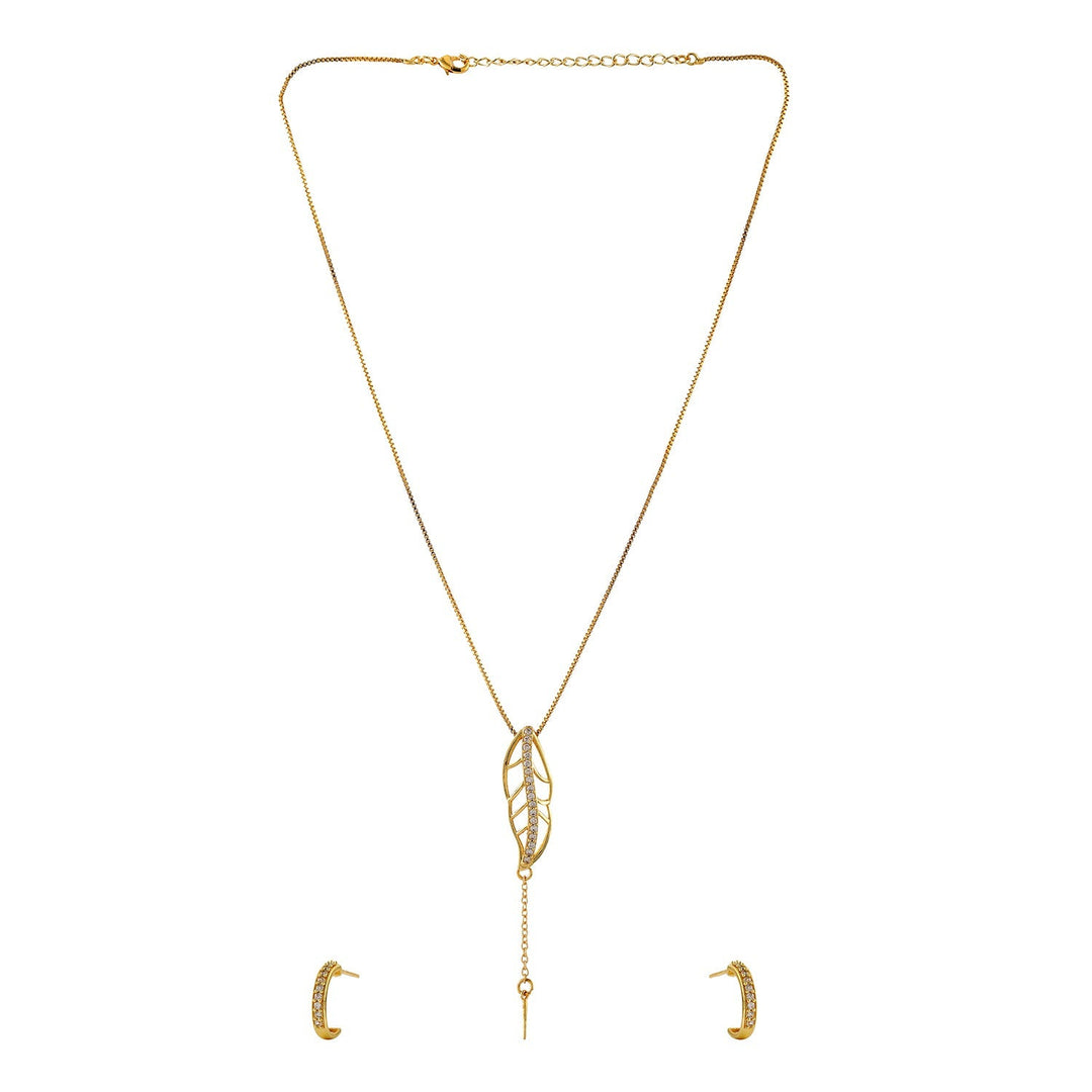 Leafy Affair Livora Form Y Pendant Set | SHOBITAM