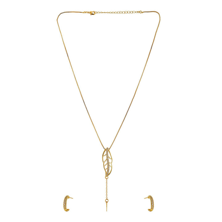 Leafy Affair Livora Form Y Pendant Set | SHOBITAM