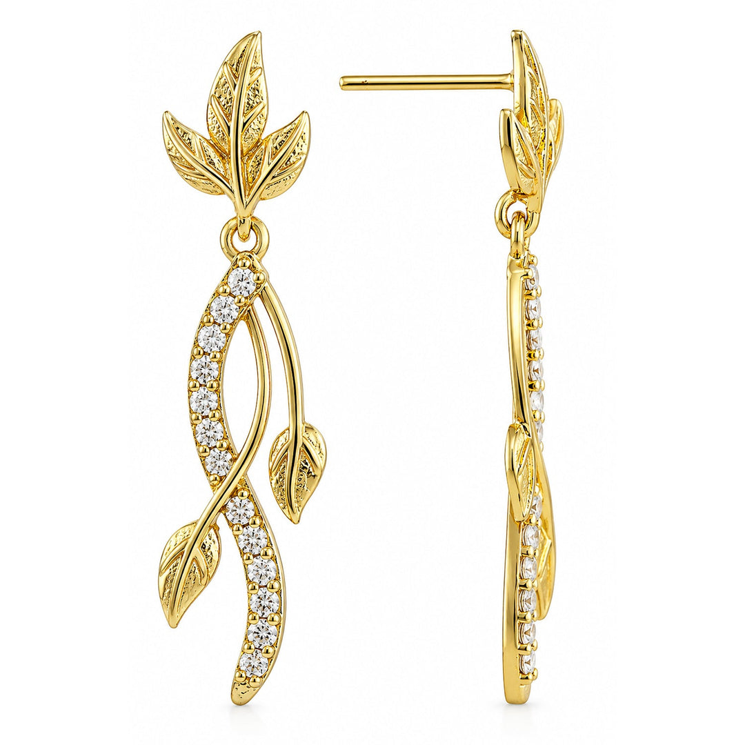 Leafy Affair Nivelle Dangle Earrings  | SHOBITAM