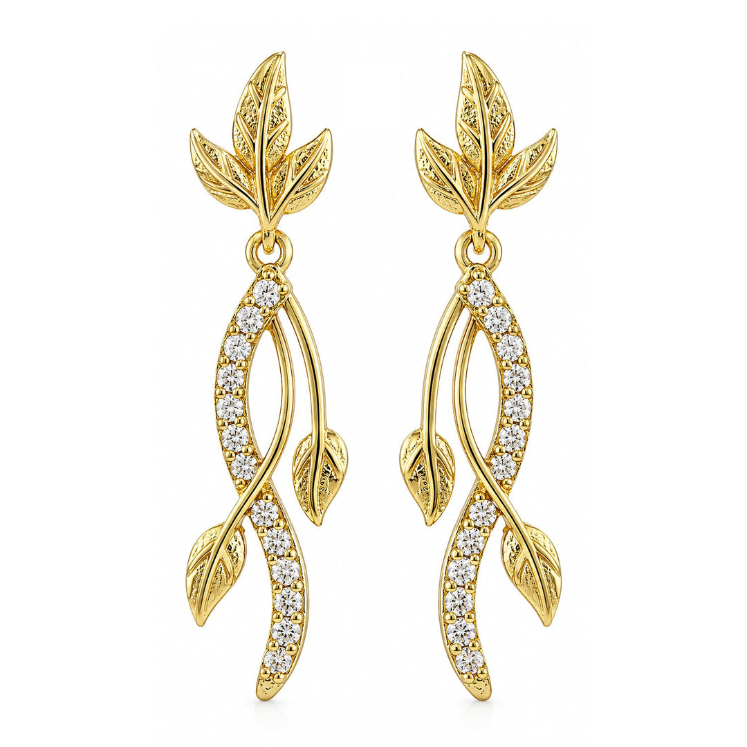 Leafy Affair Nivelle Dangle Earrings  | SHOBITAM