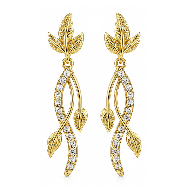 Leafy Affair Nivelle Dangle Earrings  | SHOBITAM