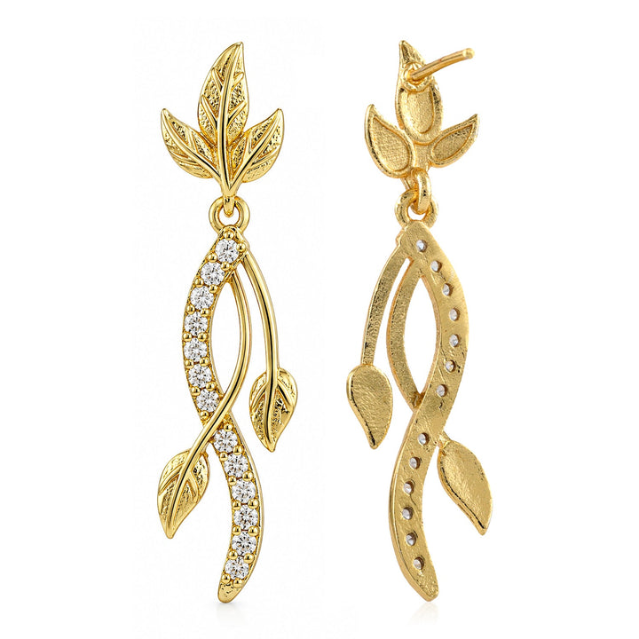 Leafy Affair Nivelle Dangle Earrings  | SHOBITAM