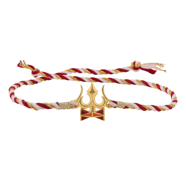 Divine Trishul Designer Brass Rakhi For Brother | SHOBITAM