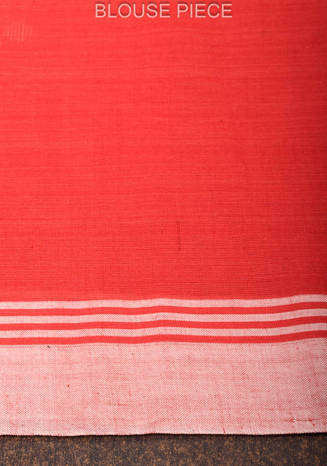 Handwoven Red Cotton Saree with Floral Motifs