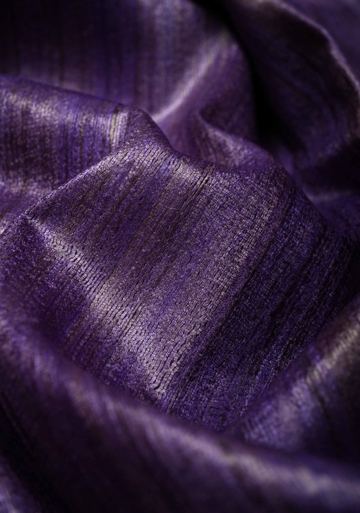 Brick Red Madhubani Hand Painted on Geecha Tussar Silk Saree With Contrast Muted Zari Border | SILK MARK CERTIFIED