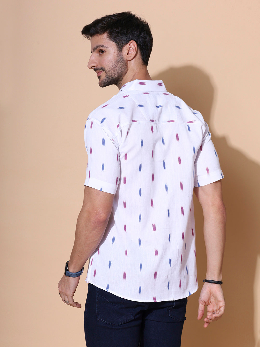 Shwet Men Ikat Handcrafted Cotton Shirt