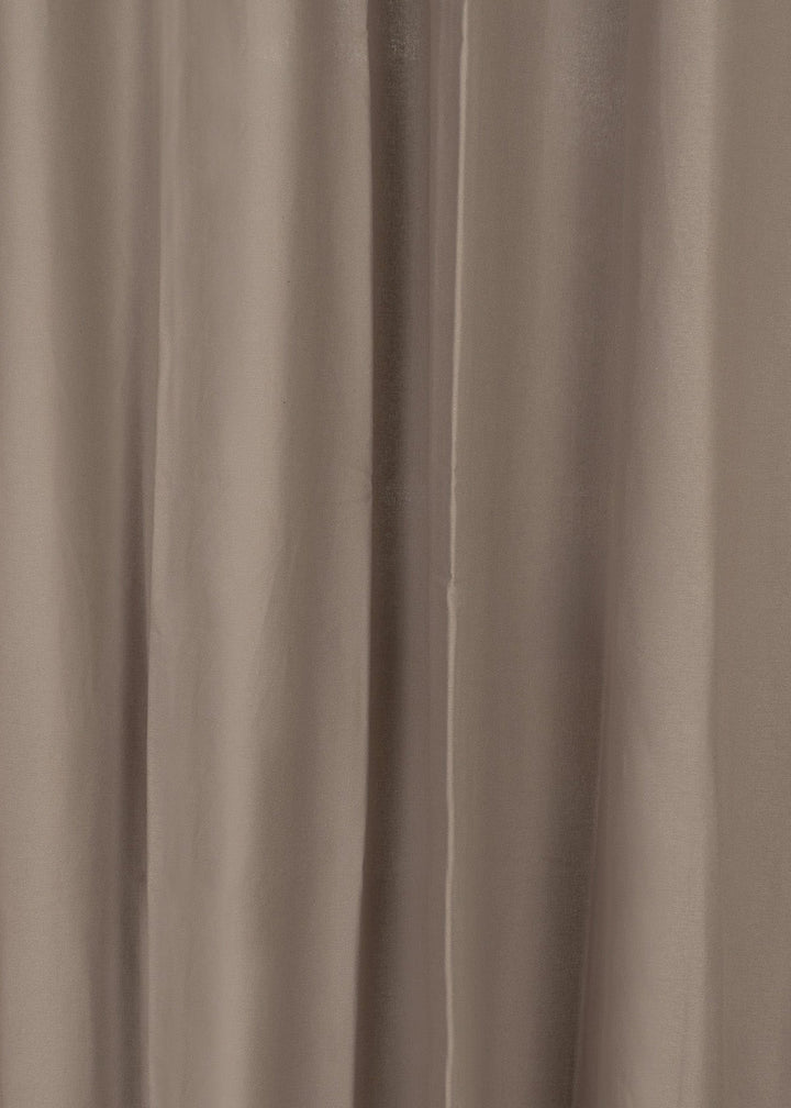 Solid Walnut Grey 100% cotton plain curtain for bedroom - Room darkening - Single Piece | SHOBITAM