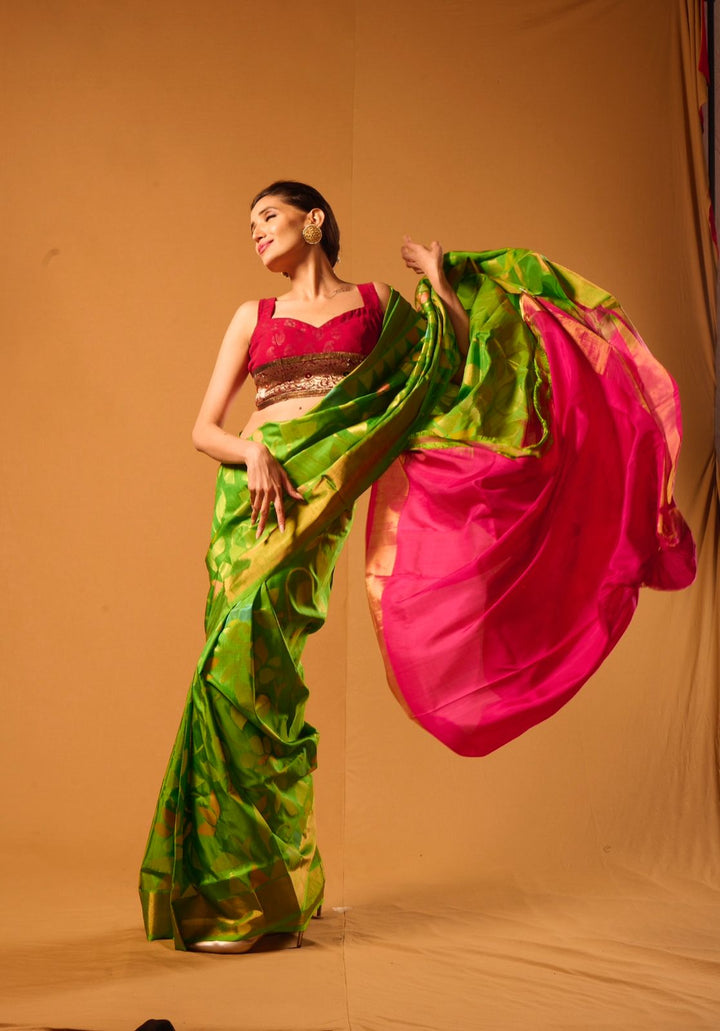 Adira- Royal Handloom Silk Jamdani Saree | SILK MARK CERTIFIED | SHOBITAM
