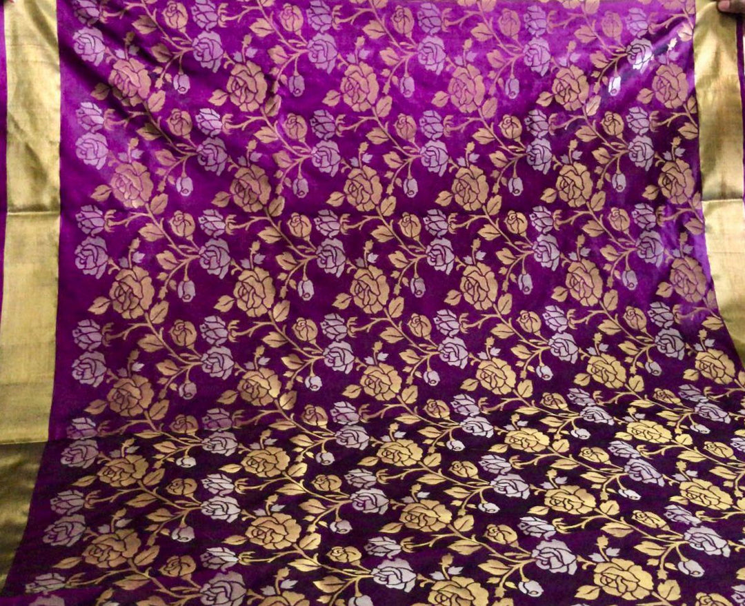 Rose Luxe - PRE-ORDER Royal Handwoven Jamdani Silk Saree | SILK MARK CERTIFIED | SHOBITAM